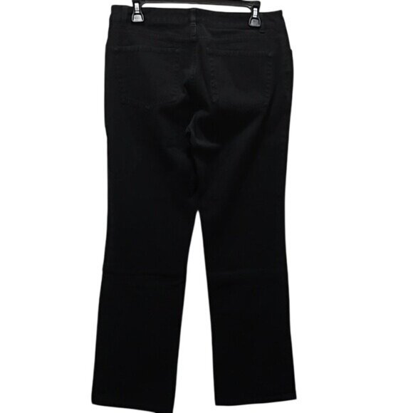 Chaps Mid Rise Straight Leg Pant Size 8 Women's Black Casual Preppy Pockets - Picture 6 of 9